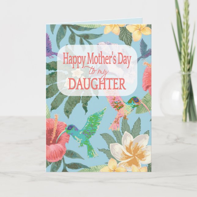 Carte Joyeuse fête des mères à ma fille  (Devant)