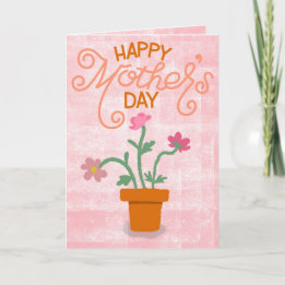 Carte Joyeuse fête des Mères – Abstrait floral lumineux