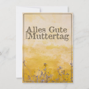 Carte Joyeuse fête des Mères allemande sur prairie fleur