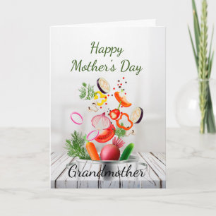 Carte Joyeuse Fête des Mères Amour & Appréciation grand-