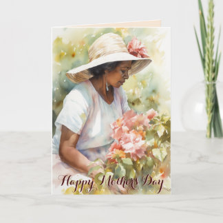 Carte Joyeuse Fête des mères Aquarelle florale