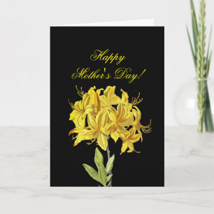 Carte Joyeuse fête des mères aux fleurs jaunes