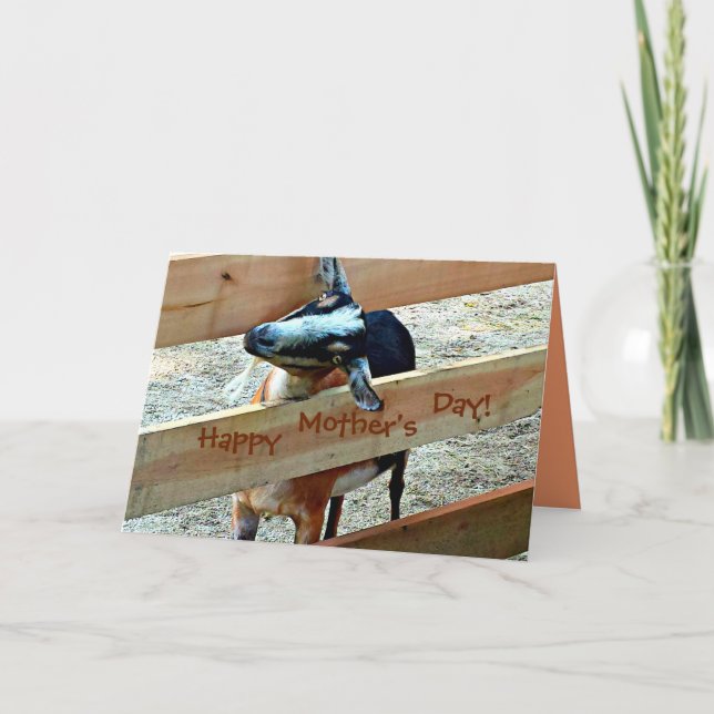 Carte Joyeuse fête des mères de Adorable Kid (chèvre) (Devant)