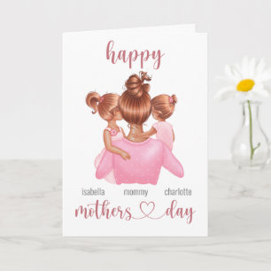 Carte Joyeuse Fête des mères de fille