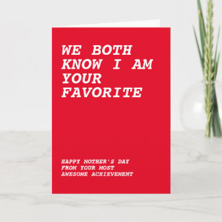 Carte Joyeuse Fête des Mères de votre enfant génial