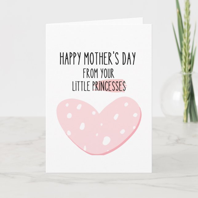 Carte Joyeuse fête des mères de votre petite princesse (Devant)