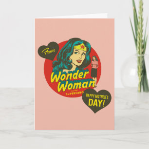 Carte Joyeuse fête des mères de Wonder Woman