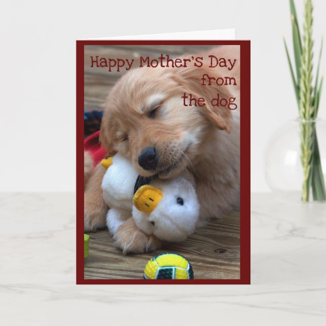 Carte Joyeuse fête des mères du chien (Devant)