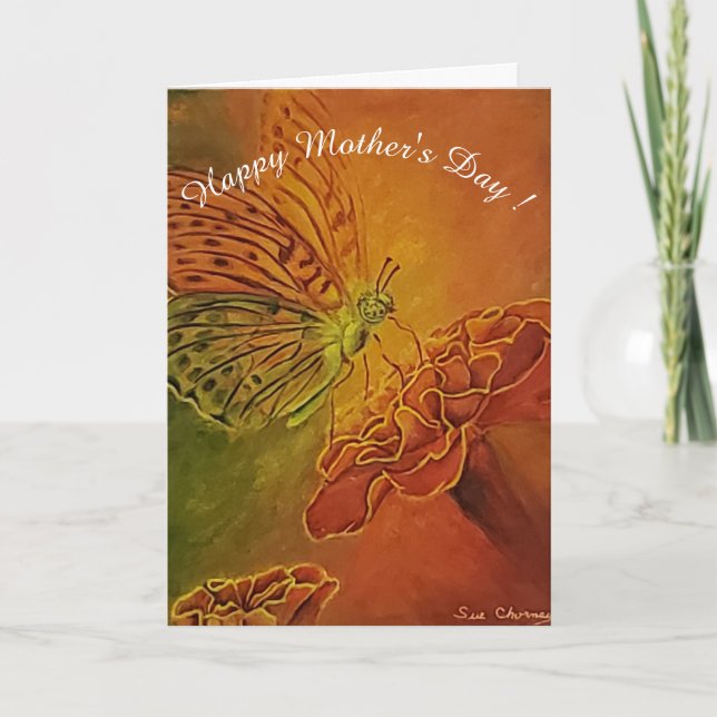 Carte Joyeuse Fête des Mères Fleur Marigold (Devant)