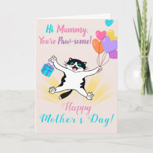 Carte Joyeuse fête des mères mignonnes babyoles colorées