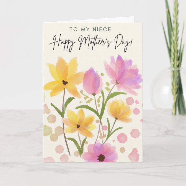 Carte Joyeuse fête des Mères Nièce (Devant)