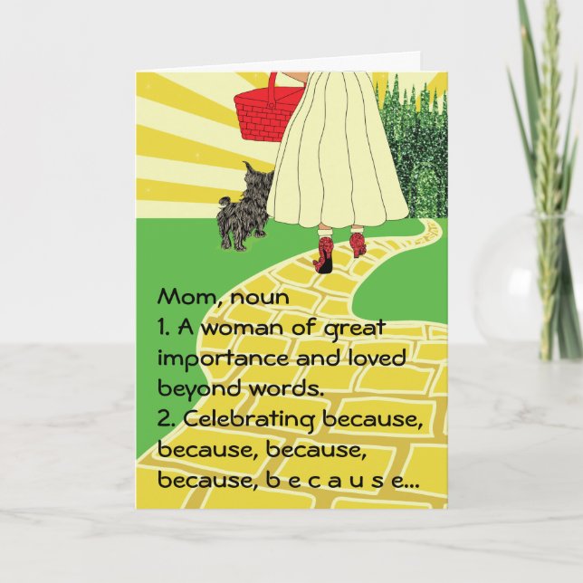 Carte Joyeuse fête des mères PARCE QUE (Devant)