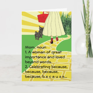 Carte Joyeuse fête des mères PARCE QUE