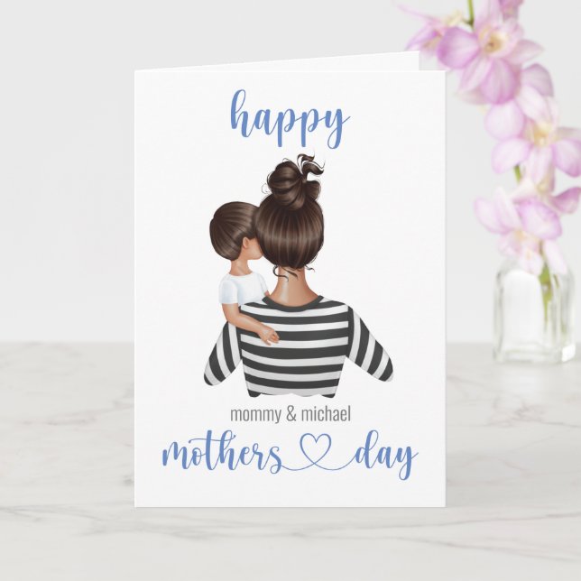 Carte Joyeuse Fête des mères personnalisées (Orchidée)