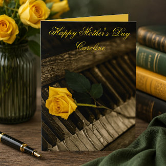 Carte Joyeuse Fête des Mères Piano