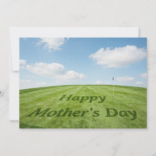 Carte Joyeuse fête des mères sur un parcours de golf