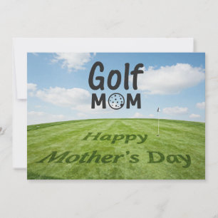 Carte Joyeuse fête des mères sur un parcours de golf