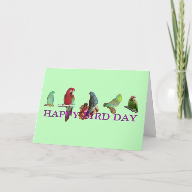 Carte Joyeuse fête des oiseaux (Devant)