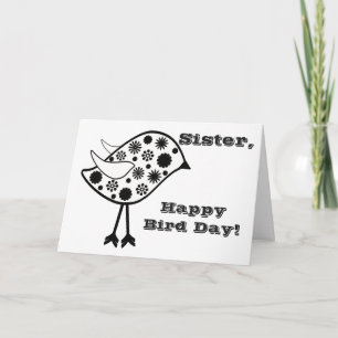 Carte Joyeuse fête des oiseaux, salutation amusante soeu