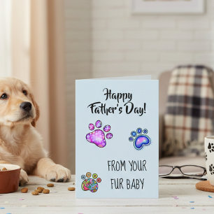 Carte Joyeuse fête des pères de toutou chat animal de co
