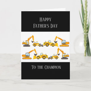 Carte Joyeuse fête des pères Équipement lourd