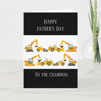 Carte Joyeuse fête des pères Équipement lourd