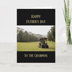 Carte Joyeuse fête des pères Golfeur Golf Golf