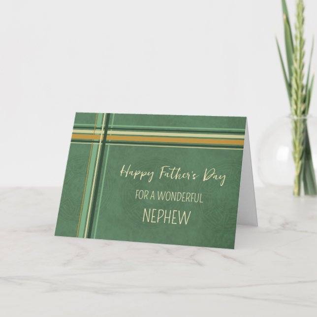 Carte Joyeuse Fête des Pères Neveu Vert (Devant)