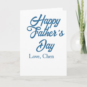Carte Joyeuse fête des pères nom gris amour meilleur pap