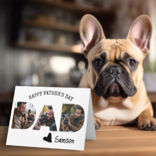 Carte Joyeuse Fête des Pères Papa de la part de Chien Mo