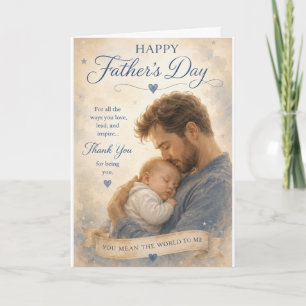 Carte Joyeuse Fête des Pères - Papa et Bébé
