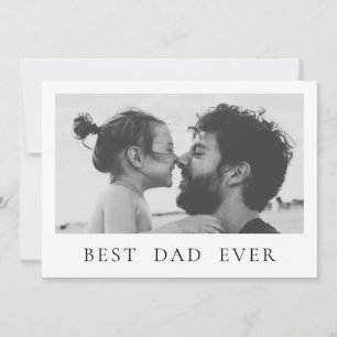 Carte Joyeuse fête des pères photo minimaliste meilleur