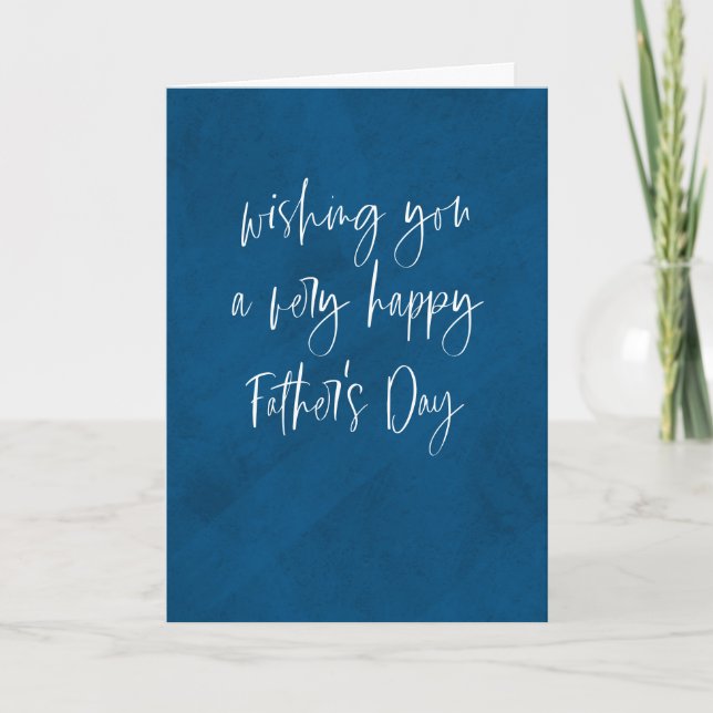 Carte Joyeuse Fête des Pères simple moderne bleu (Devant)