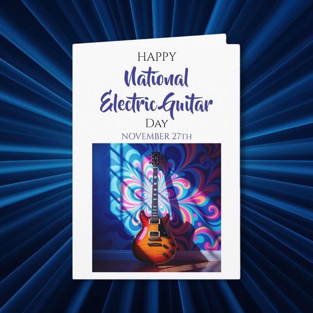 Carte Joyeuse Fête nationale de la guitare électrique !  (Créateur téléchargé)
