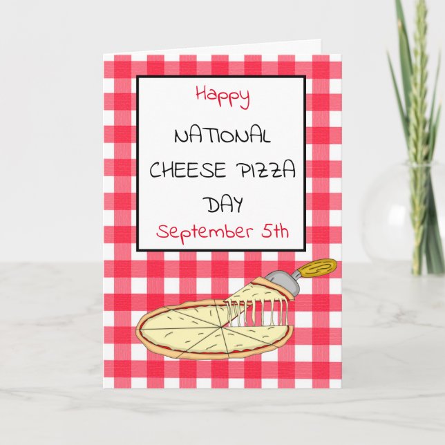 Carte Joyeuse Fête nationale de la pizza au fromage le 5 (Devant)