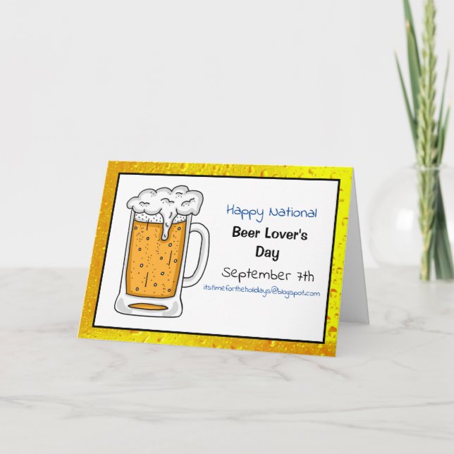 Carte Joyeuse Fête nationale des amateurs de bière, Drôl (Devant)