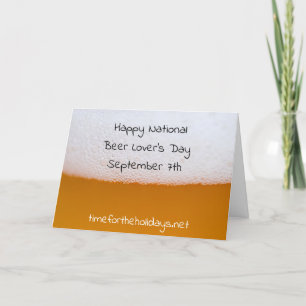 Carte Joyeuse Fête nationale des amoureux de la bière, F