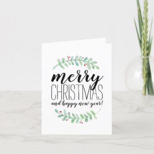 Carte Joyeuse Garland Holiday Fold