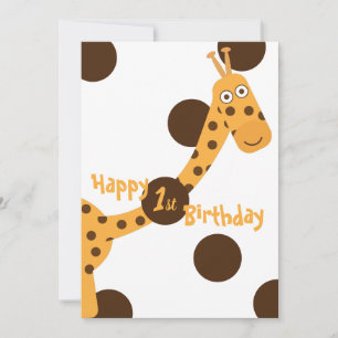 Carte Joyeuse Giraffe d'anniversaire