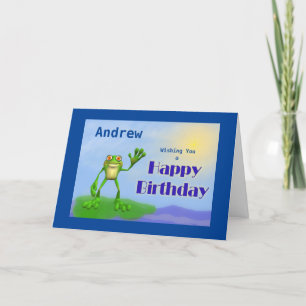 Carte Joyeuse grenouille d'anniversaire