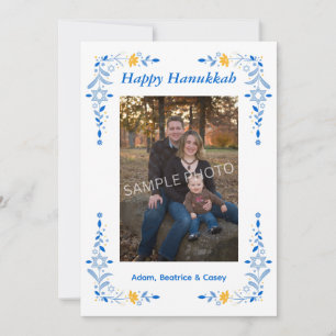 Carte Joyeuse Hanoukka Flat Photo Holiday