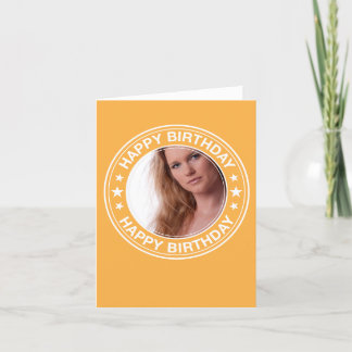 Carte Joyeuse image d'anniversaire Cadre en Jaune