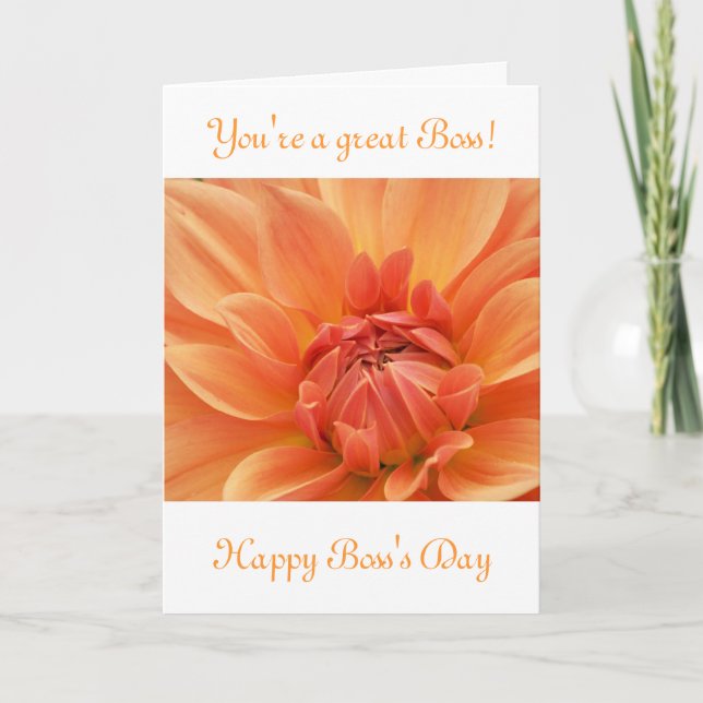 Carte Joyeuse journée Boss pour la patronne féminine ave (Devant)