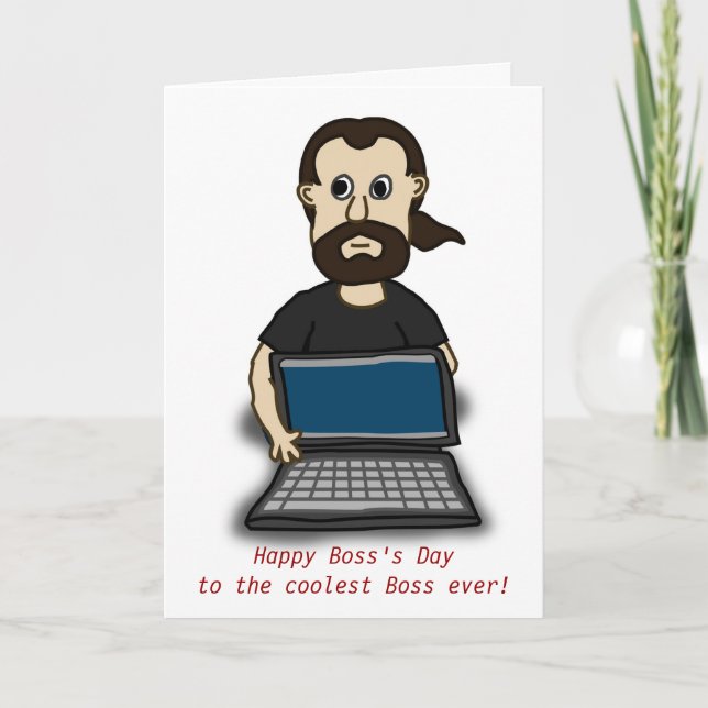 Carte Joyeuse journée de Boss au patron le plus cool jam (Devant)
