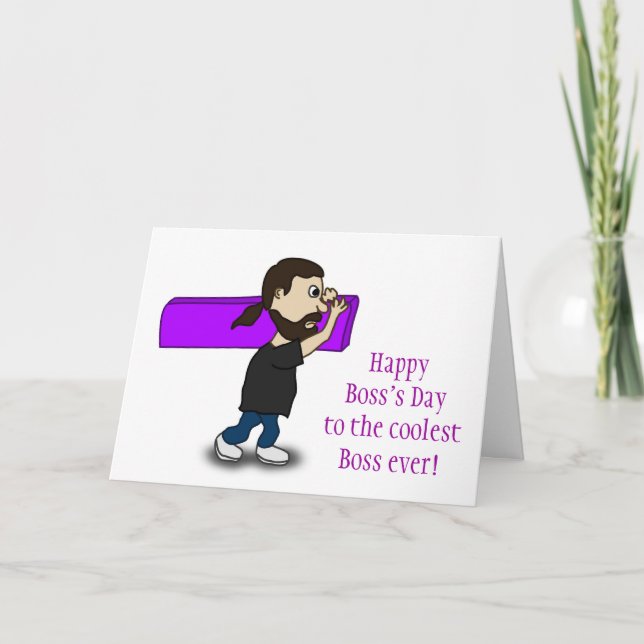 Carte Joyeuse journée de Boss au patron le plus cool jam (Devant)