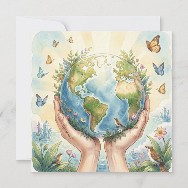 Carte Joyeuse Journée de la Terre 22 avril   (Devant)