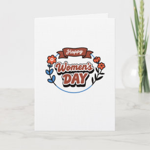 Carte Joyeuse Journée des Femmes T-Shirt Tri-Blend Rétro