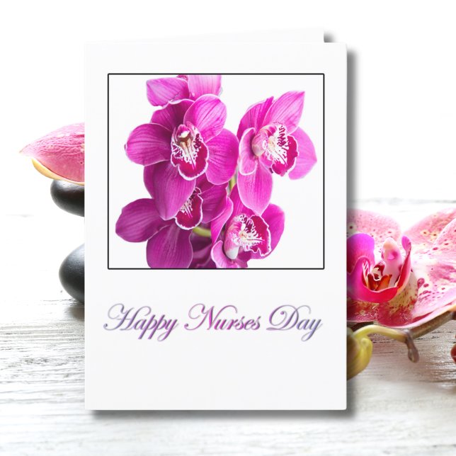 Carte Joyeuse journée des infirmières Orchidées Phalaeno (Créateur téléchargé)