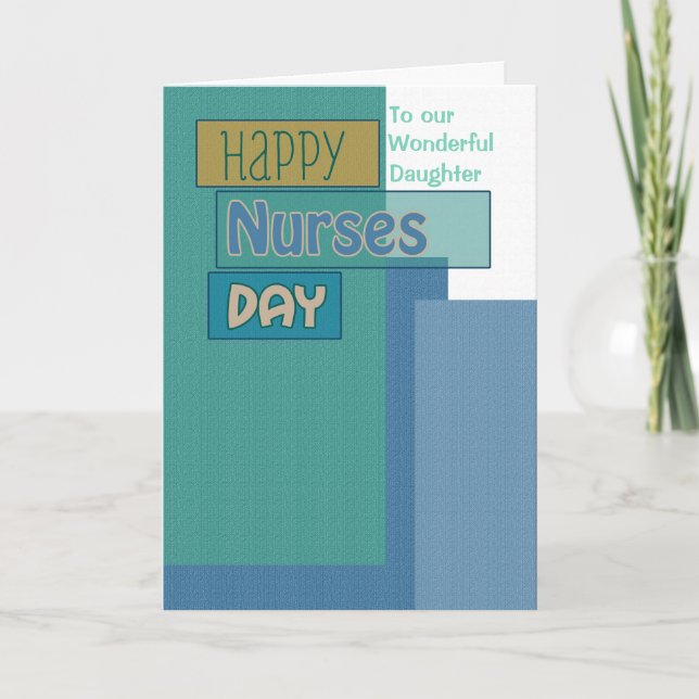 Carte Joyeuse journée des infirmières pour la fille ou t (Devant)