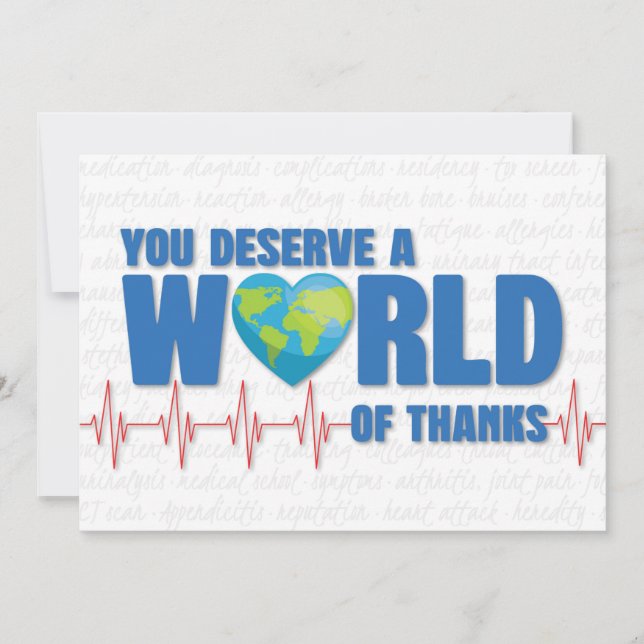Carte Joyeuse Journée des médecins Vous méritez un monde (Devant)